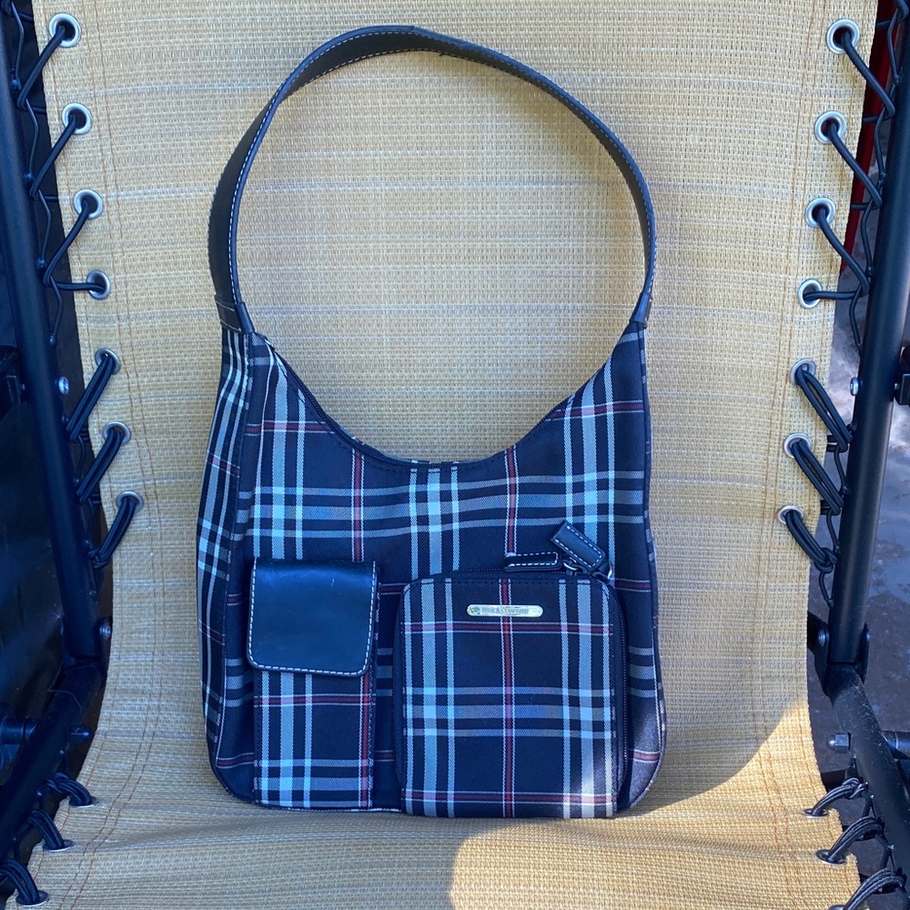 Nine West (Nine & Company) Black and White Plaid Shoulder Bag